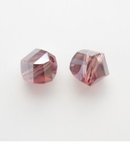 Faceted Helix 7mm Crystal Beads ~ Crimson