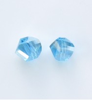 Faceted Helix 7mm Crystal Beads ~ Dark Aqua
