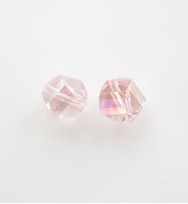 Faceted Helix 7mm Crystal Beads ~ Dark Pink