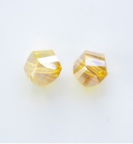 Faceted Helix 7mm Crystal Beads ~ Yellow