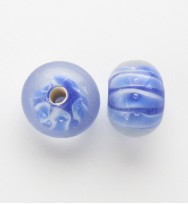 Lampwork 12mm Abacus Beads ~ Blue