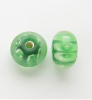 Lampwork 12mm Abacus Beads ~ Green