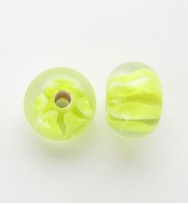 Lampwork 12mm Abacus Beads ~ Lemon
