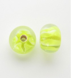 Lampwork 12mm Abacus Beads ~ Lemon