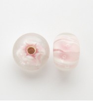 Lampwork 12mm Abacus Beads ~ Light Pink