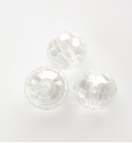 Faceted 8mm Crystal Round Beads ~ Crystal