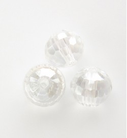 Faceted 8mm Crystal Round Beads ~ Crystal