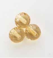 Faceted 8mm Crystal Round Beads ~ Light Orange