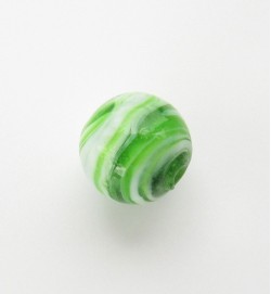 Lampwork 12mm Round Beads ~ Green