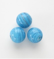 Lampwork 8mm Round Beads ~ Aqua