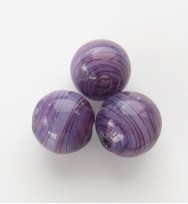 Lampwork 8mm Round Beads ~ Purple