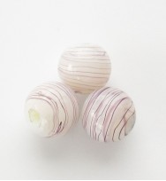 Lampwork 8mm Round Beads ~ White