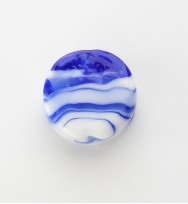 Lampwork 16mm Flat Round Beads ~ Blue