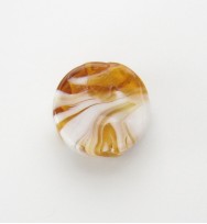 Lampwork 16mm Flat Round Beads ~ Toffee