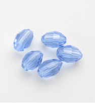 Faceted Ovals 4x6mm ~ Blue