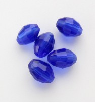 Faceted Ovals 4x6mm ~ Dark Blue