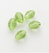 Faceted Ovals 4x6mm ~ Green