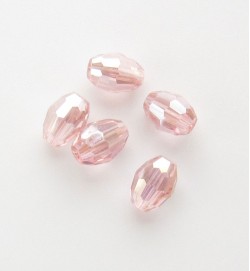 Faceted Ovals 4x6mm ~ Pink AB