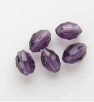 Faceted Ovals 4x6mm ~ Purple