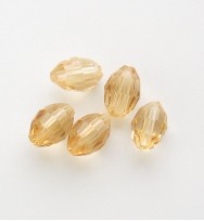 Faceted Ovals 4x6mm ~ Yellow