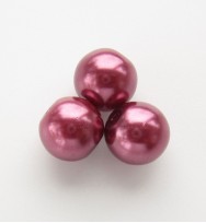 Glass Pearls 8mm ~ Maroon