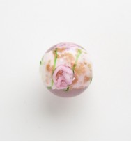 Lampwork 12mm Gold Foil Rounds ~ Pink