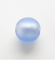 Frosted Silver Foil 14mm Rounds ~ Blue