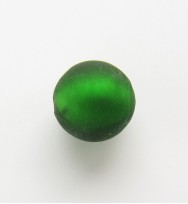 Frosted Silver Foil 14mm Rounds ~ Dark Green