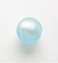 Frosted Silver Foil 14mm Rounds ~ Ice Blue