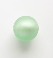 Frosted Silver Foil 14mm Rounds ~ Light Green