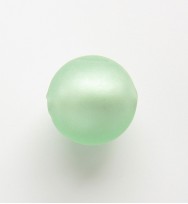 Frosted Silver Foil 14mm Rounds ~ Light Green