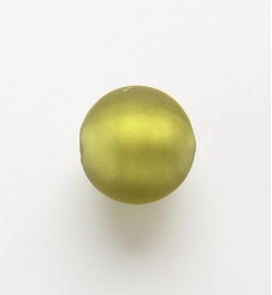 Frosted Silver Foil 14mm Rounds ~ Olive