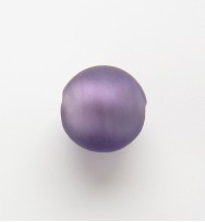 Frosted Silver Foil 14mm Rounds ~ Purple