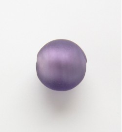 Frosted Silver Foil 14mm Rounds ~ Purple