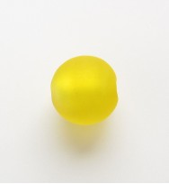 Frosted Silver Foil 14mm Rounds ~ Yellow