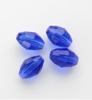 Faceted Ovals 6x9mm ~ Blue