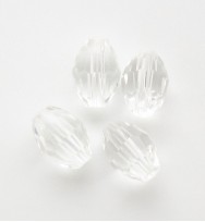 Faceted Ovals 6x9mm ~ Crystal