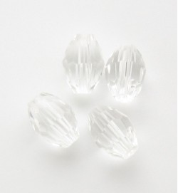 Faceted Ovals 6x9mm ~ Crystal