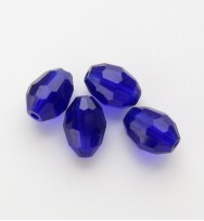 Faceted Ovals 6x9mm ~ Dark Blue