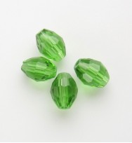 Faceted Ovals 6x9mm ~ Green