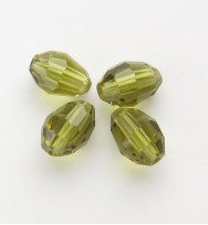 Faceted Ovals 6x9mm ~ Olive