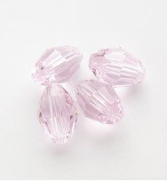 Faceted Ovals 6x9mm ~ Pink