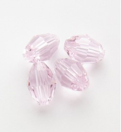 Faceted Ovals 6x9mm ~ Pink