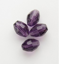 Faceted Ovals 6x9mm ~ Purple