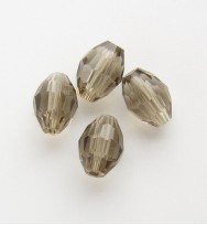 Faceted Ovals 6x9mm ~ Smoke