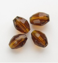 Faceted Ovals 6x9mm ~ Toffee