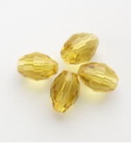 Faceted Ovals 6x9mm ~ Yellow