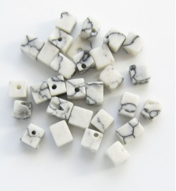 Gemstone Chips ~ Howlite Cubes
