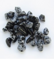 Gemstone Chips ~ Snowflake Obsidian