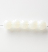 Smooth Glass Beads 6mm ~ White
